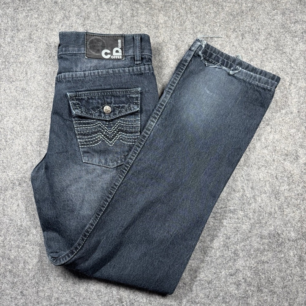 Copper Denim Boys Jeans Size 18 Dark Indigo Classic Fit Straight Leg Flap Pocket